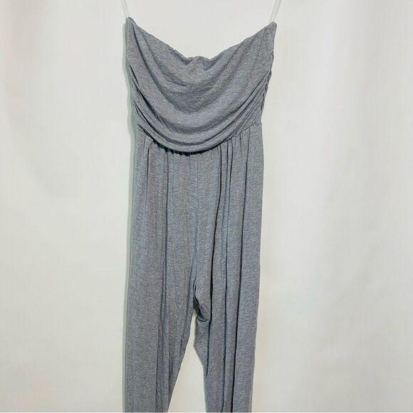 Gray Strapless Jumpsuit - Picture 9 of 11